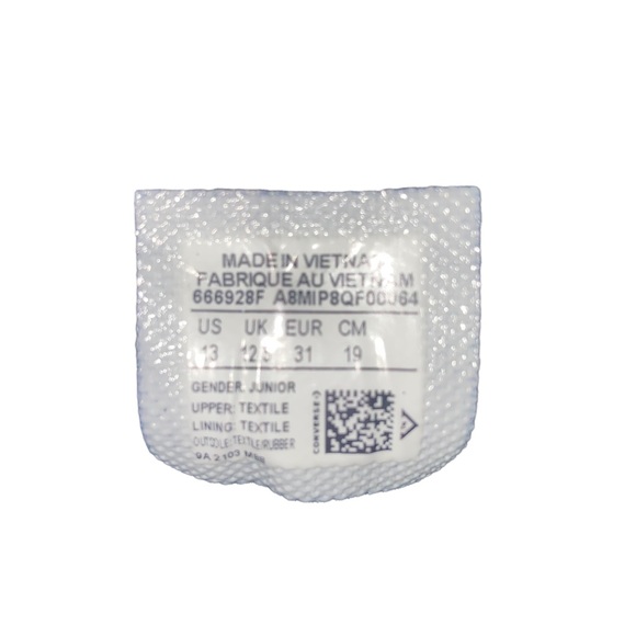 Converse black sneaker US13 Junior youth unisex dbl strap Velcro closure - Picture 7 of 7